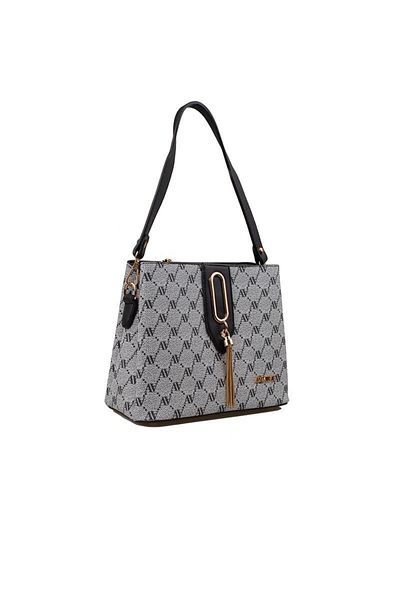 Armine Gray Logo Casual Women's Shoulder Bag