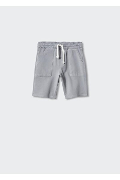 MANGO Kids Beli Elastik Pamuklu Şort