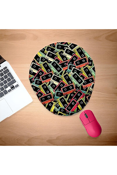 UcuruStore Pad pentru mouse colorat, oval, cu suport pentru încheietura mâinii