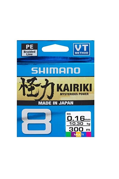 Shimano Örgü Misina Kairiki 8 300m 0.16mm 10.3kg Multi Color