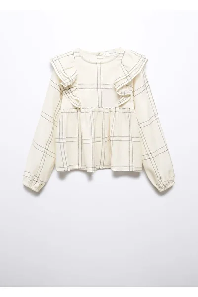 MANGO Kids Ecru Blouse Pentru Copii