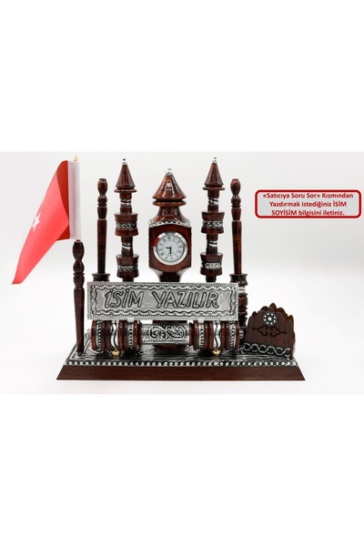 TR İsimlik Yazarlı Hediyelik Masa Üstü Kalemlik Isimlik Yzrl05