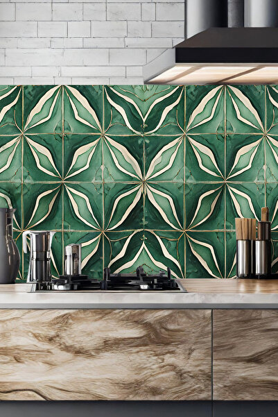 DECORIO HOME Mutfak Tezgah Arası Kaplama - Duvar - Fayans - Banyo - Çok Amaçlı Kaplama Folyosu