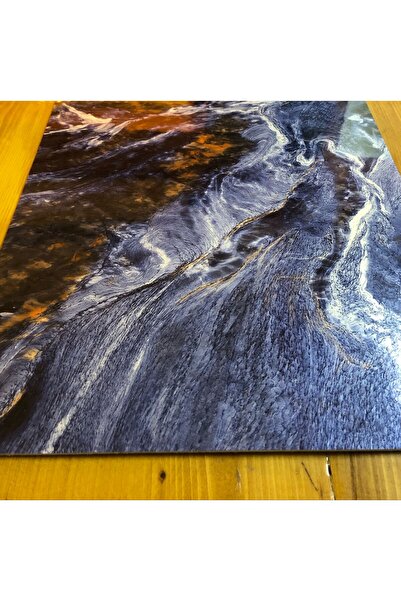 GÜÇLÜ 30x60cm Lacivert Mermer Desenli Yapışkanlı Seramik Desen Mutfak Banyo W...