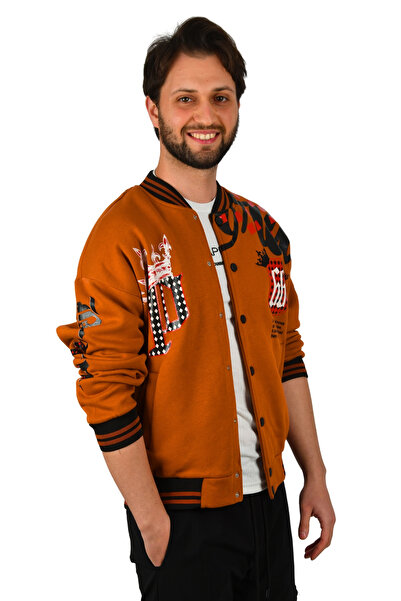 DeepSEA Чоловічий кожух з триколірним принтом спереду і ззаду, на кнопках, 2304764