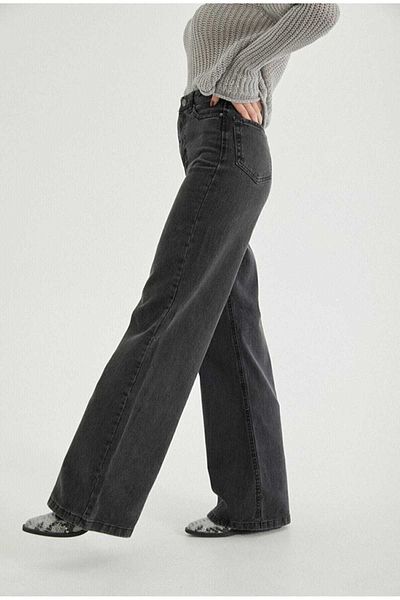Tref Jeans Blugi Palazzo largi Nancy cu talie înaltă - Design cu picioare largi și picioare largi