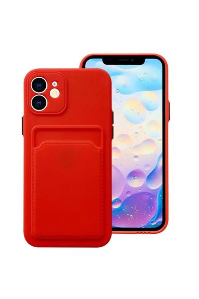 Rivor Apple iPhone 12 Uyumlu Kılıf Kamera Korumalı Kartlıklı Cüzdanlı Içi Kad...
