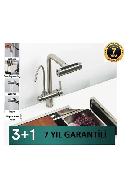 OEM MUTFAK EVİYE BATARYASI DUAL FLOW ARITMA ÇIKIŞLI DUŞ ŞELALE 4 FONKSİYON MA...