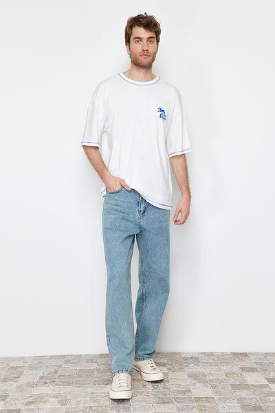 Trendyol Collection Τζιν φαρδύ μπλε φαρδύ τζιν - TMNSS22JE0229