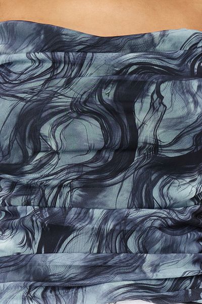 Trendyol Collection Rugalmas tüll kötött - Indigo Crop blúz Degaje gallérral és állítható pánttal TWOSS24BZ00121