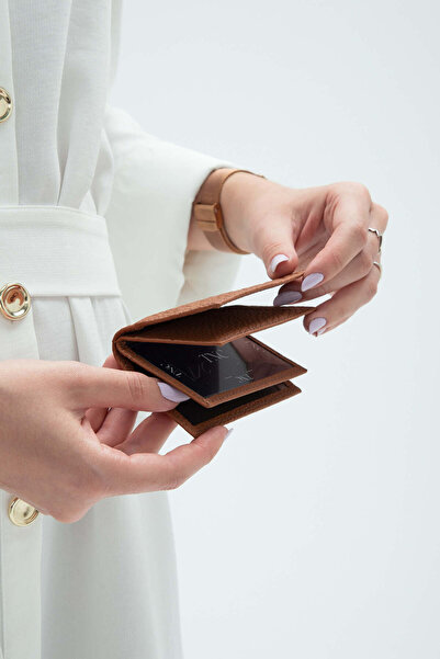 Tamer Tanca Men's Genuine Leather Tan Card Holder