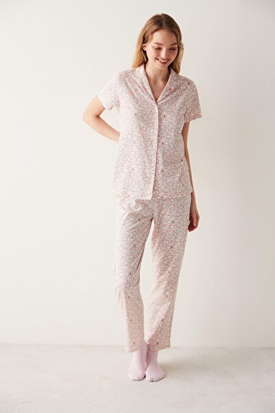 Penti Base Happy Cats Gömlek Pantolon Pijama Takımı