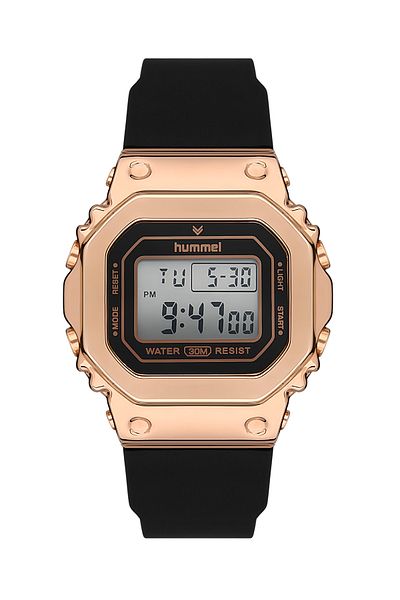 hummel Men's Women's Sports Wristwatch Rose Gold Black Hm-2001Md-3