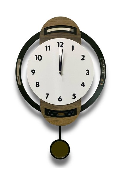 Ste Desing Duvar Dekorasyon Saati,Duvar Saati, Ahşap Saat, Sarkaçlı Saati Ahşap Sarkaçlı Duvar Saati,Wall Clock