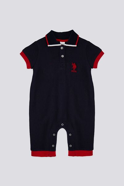 U.S. Polo Assn. بذلة للرضع باللون الأزرق الداكن مرخصة من Polo Assn