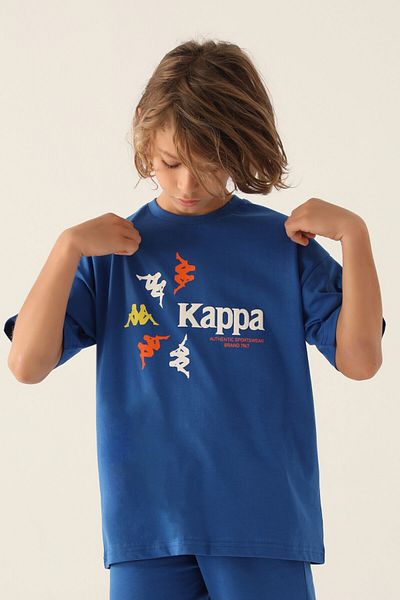 Kappa تي شيرت كوبالت أصلي للأولاد