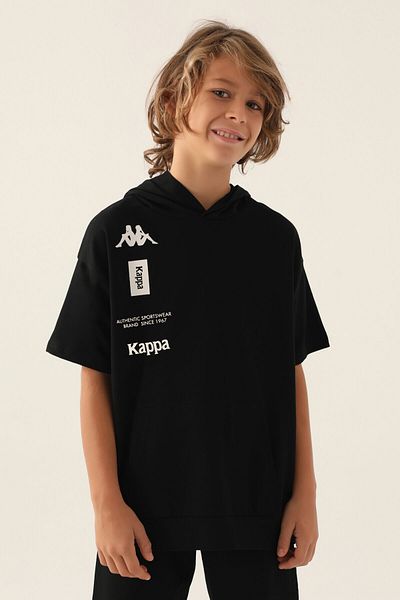 Kappa Est تي شيرت أسود للأولاد