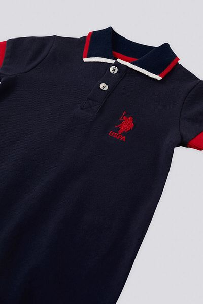 U.S. Polo Assn. بذلة للرضع باللون الأزرق الداكن مرخصة من Polo Assn