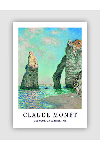fırsatlar diyarı The Cliffs At Etretat, 1885  Claude Monet Duvar Posteri - Ka...