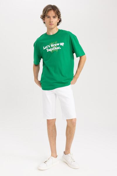 DeFacto Slim Fit, schmale Passform, normale Taille, schmales Bein, Jeans-Bermudashorts X5352az23sm