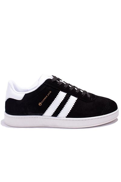 Hammer Jack 10224155 c Pantofi casual din piele pentru bărbați din piele intoarsa alb-negru