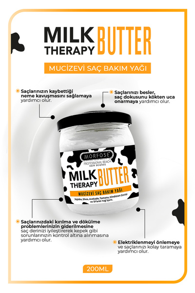 Morfose Milk Therapy Butter 5'li Saç Bakım Ve Şekillendirme Seti