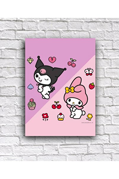 icase Ornament pentru ușă Melodi Kuromi, decor concept de avertizare, tablou ...