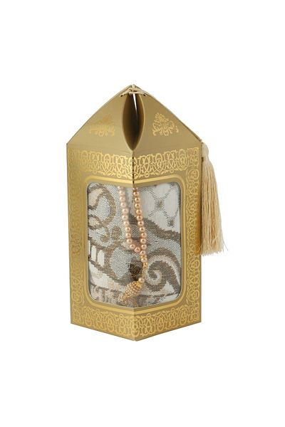 ENSARHAC-UMRE MALZEMELERİ Gift Prayer Rug Prayer Beads Set