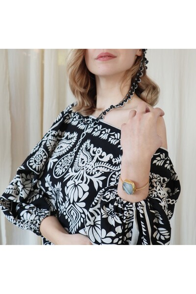 Su Koleksiyon Nepal Muslin & Viscose Blouse and Pantaloon Set