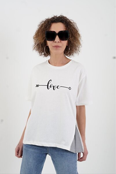 Zelish My Sister Tricou cu imprimeu Ecru Love