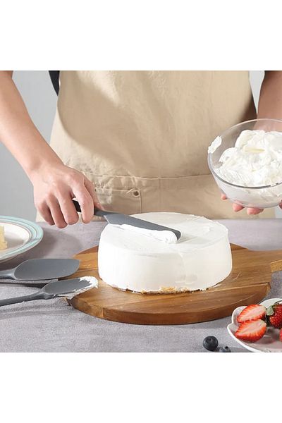 sengenegel Gray Set of 6 Fireproof Non-Stick Kitchen Pastry Silicone Egg Brush Spoon Knife Spatula Set