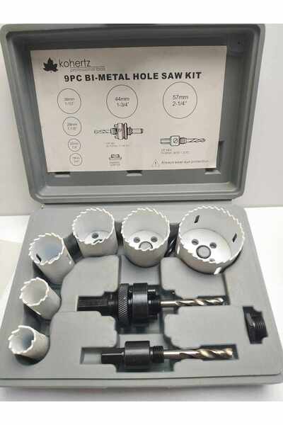 kohertz 9'LU Bİ METAL PANÇ SET(H.S.S ÇELİĞİ)