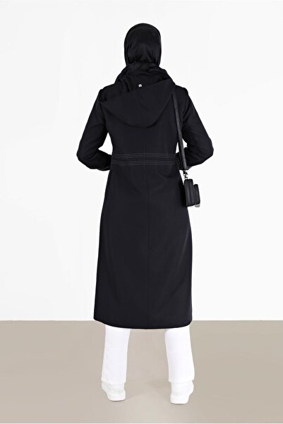 Alvina BELİ BÜZGÜLÜ KAZAYAĞI DESEN DETAYLI TRENÇKOT 10466