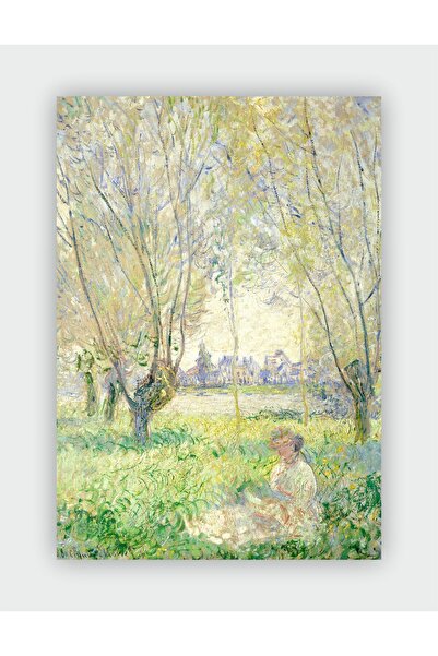 fırsatlar diyarı Söğütlerin Altında Oturan Kadın  Claude Monet Duvar Posteri - Kalın Kağıt - Çerçevesiz