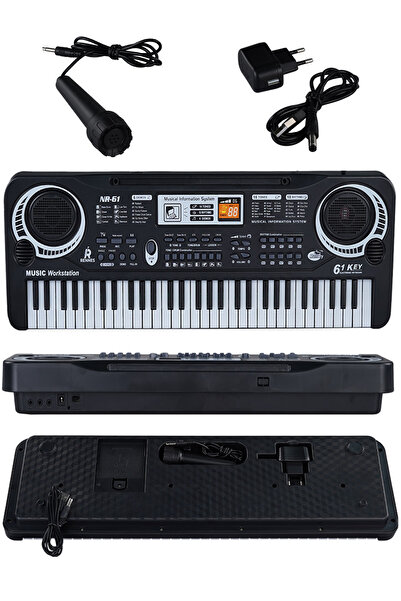 rennes Nr-61bk Çocuklar Için Pilli Mikrofonlu 61 Tuşlu Eğitici Org (3-12 YAŞ)