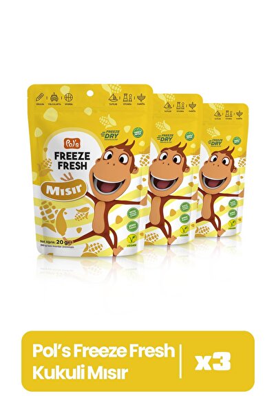 Pol's Freeze Fresh Kukuli Mısır 25 G X 3 Adet Freeze Dry Dondurularak Kurutul...