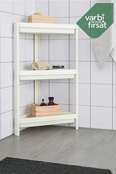 Varbifırsat Vesken Трикутна полиця 3-рівнева кутова полиця для ванної кімнати...