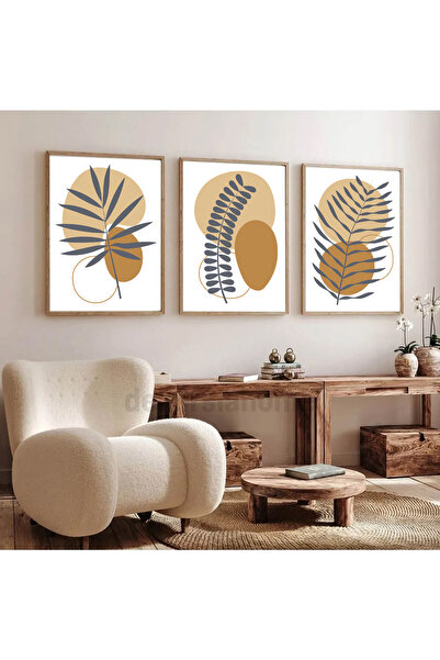 Dekorsiahome Set de pictură cu ramă din lemn HardalTaşlar