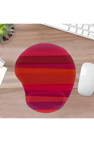 UcuruStore Pad pentru mouse oval decupat, roz portocaliu violet, cu suport pe...