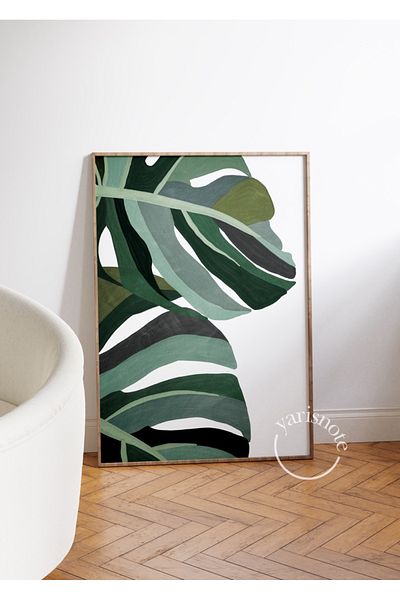 Yaris Note Tropical Leaf and Be Gentle - Σετ 3 αφίσες χωρίς πλαίσιο