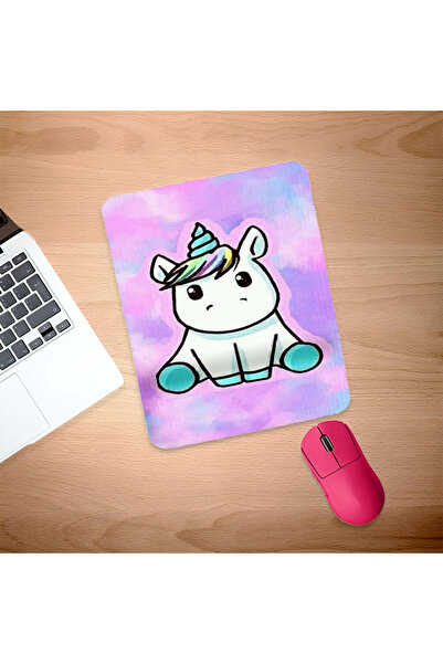 UcuruStore Mouse Pad dreptunghiular colorat cu unicorn și suport pentru înche...