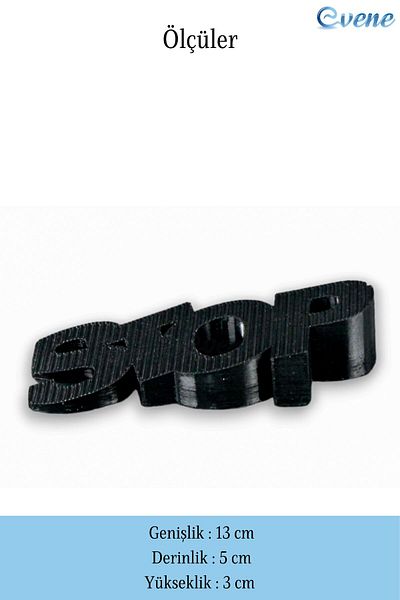 Evene Black Decorative Door Stopper - 4Pcs Model Holder and Stopper
