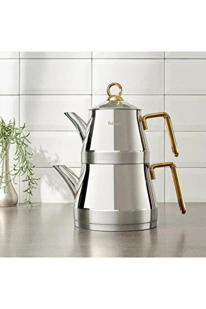 Hisar Orlando Titanyum Gold Metal Kulp Çaydanlık
