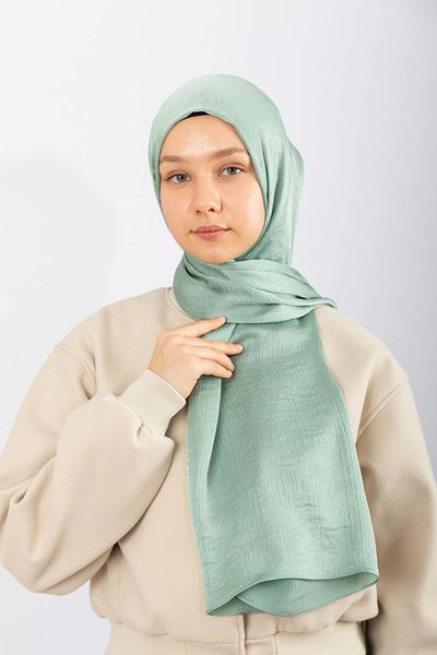 hijabchi Σατέν Κρακ - Νερό Πράσινο