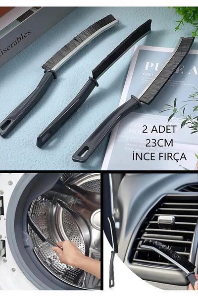 M Mimoza Park 2 Multi-Purpose Fine Cleaning Brushes - For Bathroom and Kitchen Sink Detail Between Joints