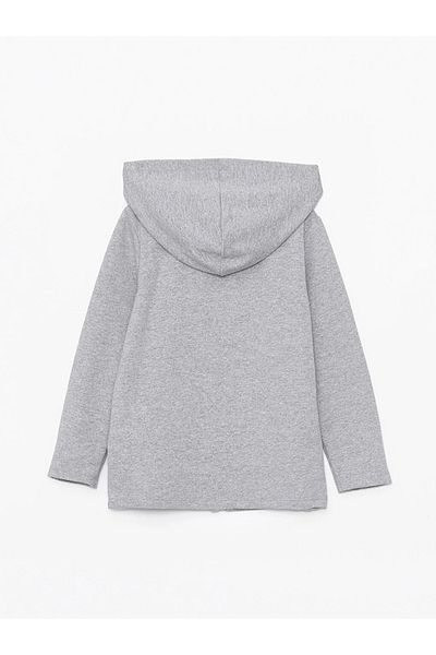 LC Waikiki LCW ECO Hooded Basic Long Sleeve Girl's Zip Sweatshirt