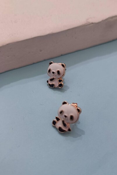 New Obsessions Mini Enamel Panda Studded Earrings