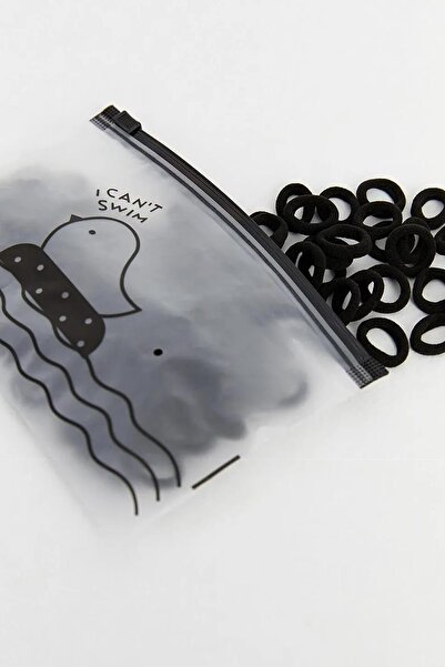 New Obsessions 100 Pieces Towel Elastic Mini Buckle Set Package with Bag