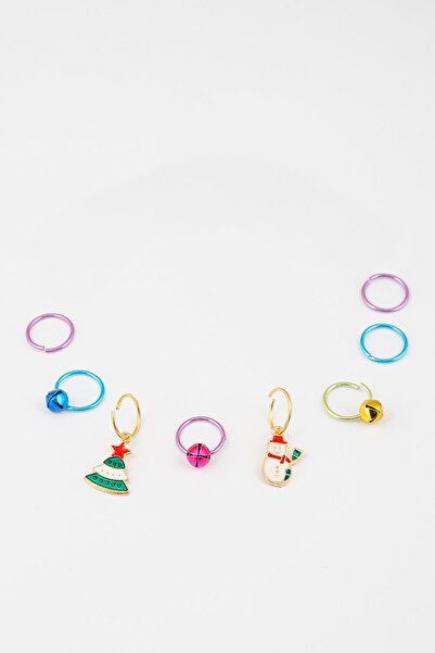 New Obsessions Christmas Ornaments Hair Earring Set 8 Pack