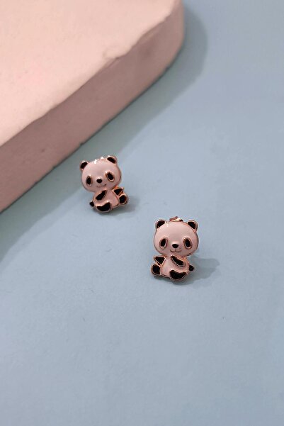 New Obsessions Mini Enamel Panda Studded Earrings